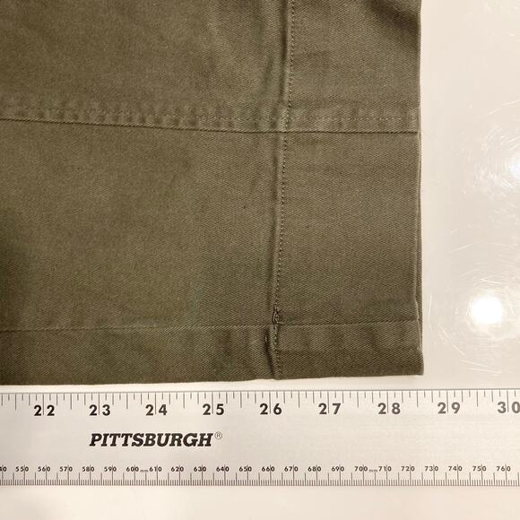 NWOT H&M Jumpsuit Women L”Boiler-Suit”Green Tie Zip-Up Pocket Long-Sleeve Cotton - Picture 13 of 16